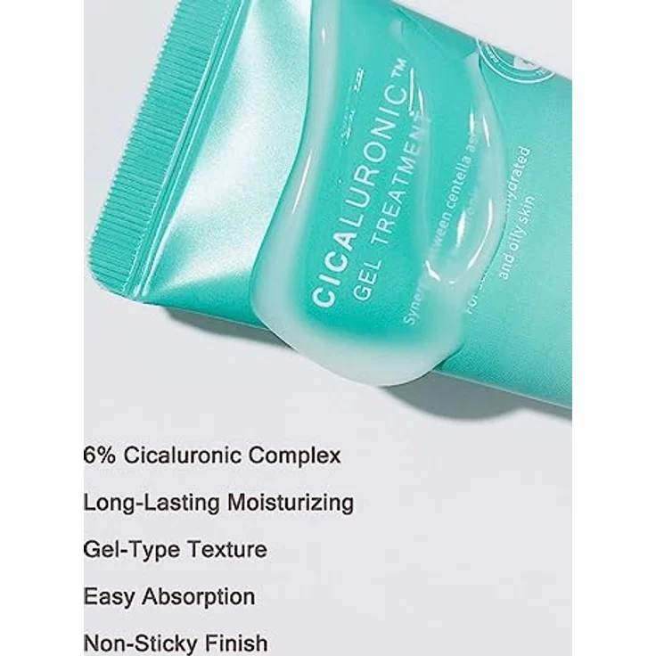 MIZON CICALURONIC GEL TREATMENT (50ml) Koreanische Hautpflege – Beruhigende Gelcreme mit Centella Asiatica und Hyaluronsäure – Für fettige und empfindliche Haut – Vegane Formel – Bild 5