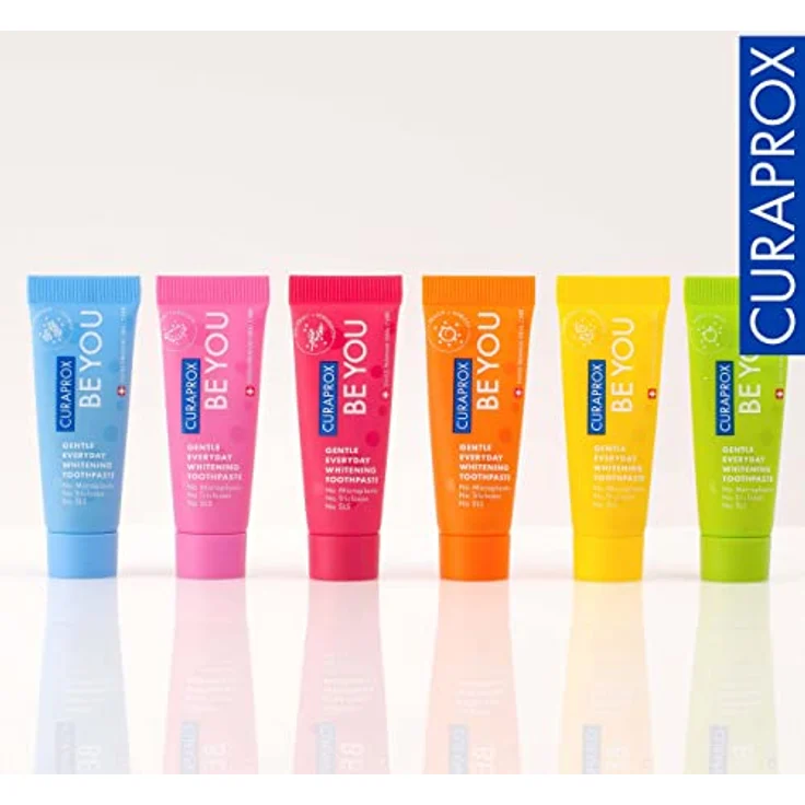 CURAPROX BE YOU Zahnpasta mit Geschmack und Zahnbürste Ultra Soft CS 5460 Probierset 6 fruchtig frische Geschmacksrichtungen vegan 60ml Zahnpflege-Set – Bild 6