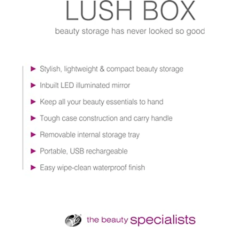 RIO Lush Box Vanity Case, geräumige Kosmetiktasche aus hochwertigem, abwaschbarem Material für Damen – Bild 9