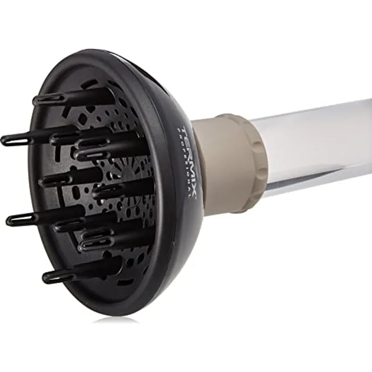 Termix Diffusor mit Spikes für Föhns. Universell verstellbarer Diffusor von Termix. 100 % verstellbar, sodass Sie die Öffnung der Perforation wählen können. Farbe: Schwarz.