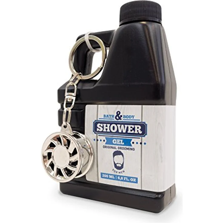 accentra Duschgel für Männer im Deko-Kanister 200ml, Geschenkidee für Auto-Fans, Bath & Body Barber Shop