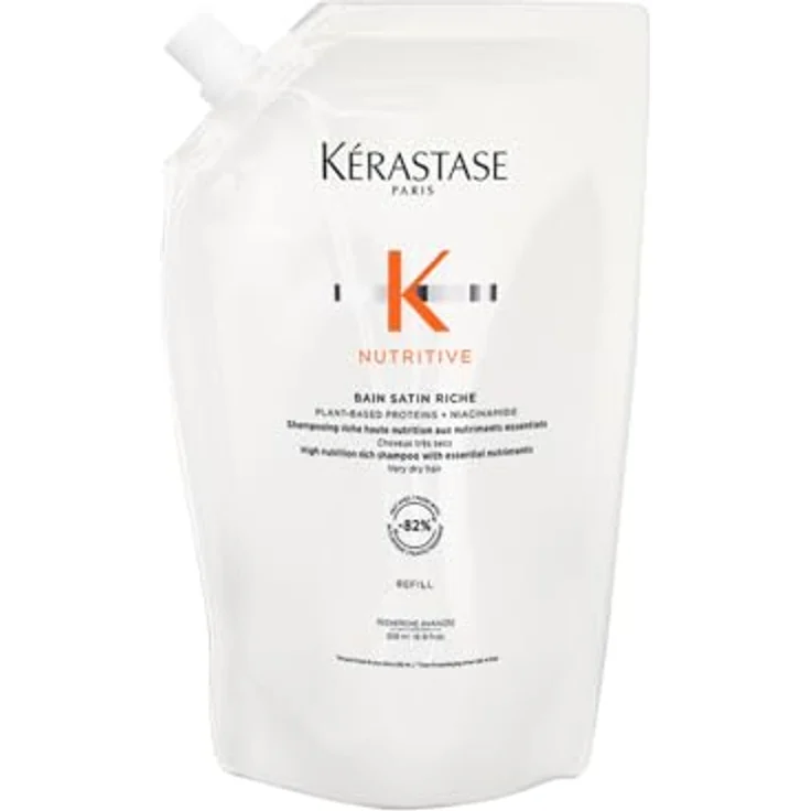 Kérastase Nutritive Bain Satin Riche, Feuchtigkeitsspendendes Haarbad für trockenes bis sehr trockenes Haar, Reichhaltige, revitalisierende Haarpflege, Nachfüllpackung, 500 ml – Bild 1