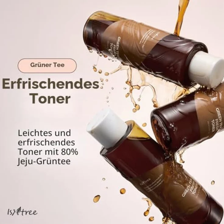 Isntree Green Tea Gesichts-Tonikum, beruhigend für gemischte bis fettige Haut, 200 ml – Bild 2