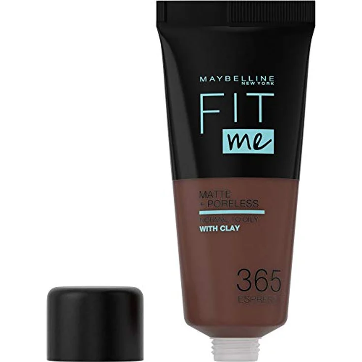 Maybelline Fit me! Matte&Poreless Make-up Nr. 365 Espresso, flüssiges Make-up, passt sich dem Hautton an, feuchtigkeitsspendend, mattierend, leichte bis mittlere Deckkraft, 30 ml – Bild 2