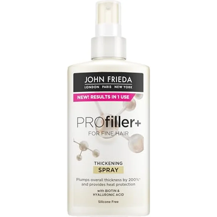 John Frieda PROfiller+ Volumenspray für feines Haar, 150 ml, veganes Haarstyling-Produkt ohne Silikone, verleiht voluminöses und kräftiges Haar – Bild 1