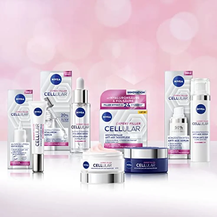 Nivea Hyaluron CELLular Filler Hyaluron Serum-Essence Feuchtigkeitsspendendes Gesichtsserum 30 ml – Bild 5