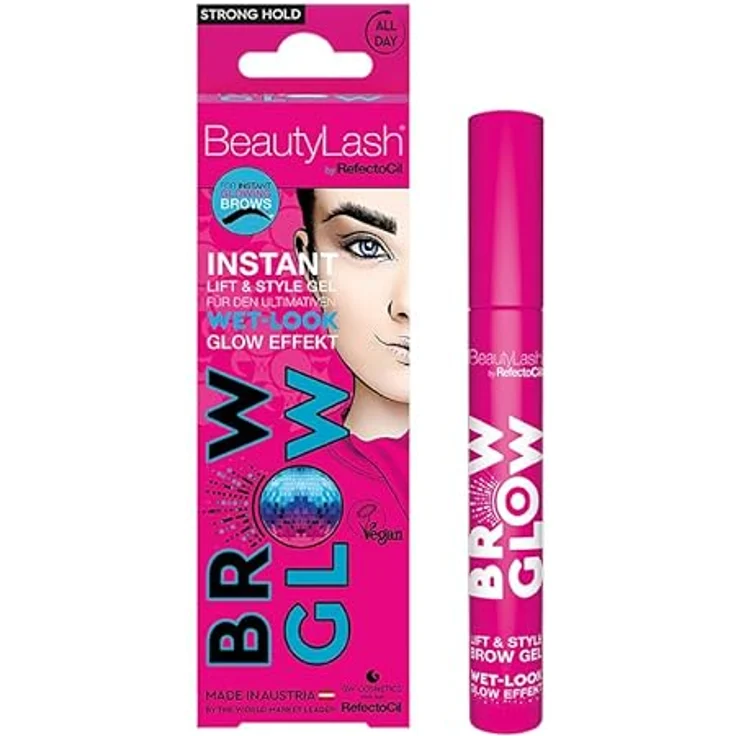 RefectoCil BeautyLash Brow Glow, Augenbrauengel Wet Look, 14 ml, vegane Formel zur Fixierung und Gestaltung der Augenbrauen – Bild 1