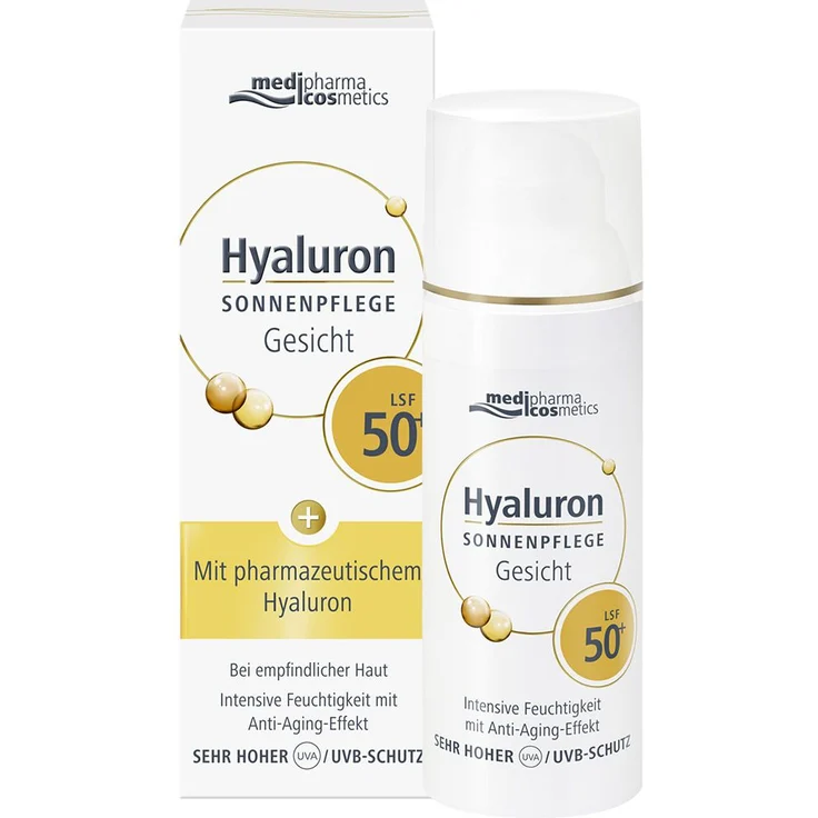 medipharma cosmetics Hyaluron Sonnenpflege Gesicht SPF 50+ Sonnencreme 50 ml – Bild 1