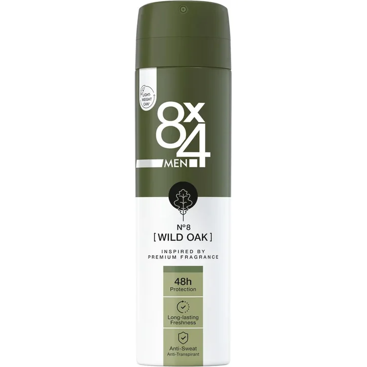 8x4 Men No.8 Wild Oak Deodorant Spray 150 ml – Bild 1