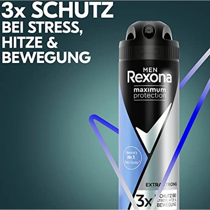 Rexona Men Maximum Protection Deo Spray Cobalt Dry Anti-Transpirant mit 48 Stunden Schutz gegen Körpergeruch und Achselnässe 150 ml 6 Stück – Bild 4