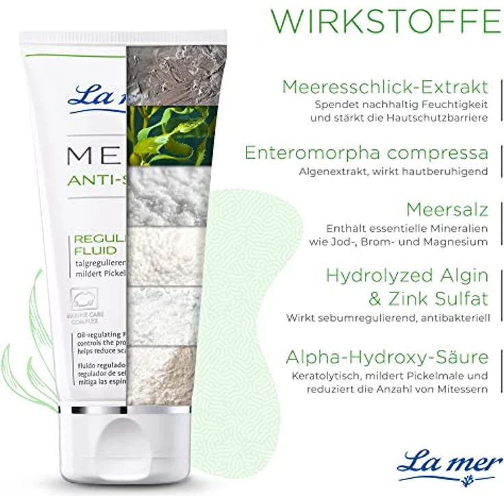 La mer MED+ Anti-Spot Regulierendes Fluid - Leichtes, regulierendes Gesichtspflege - Reduziert Pickel & Mitesser - Mildert Pickelmale - Talgregulierende - Porenverfeinernd und antibakteriell - 50 ml – Bild 2