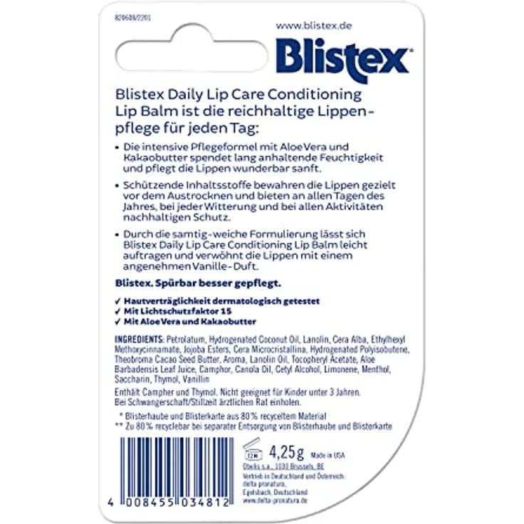 Blistex Daily Lip Care Conditioner | 4,25 g (1er Pack) – Bild 4