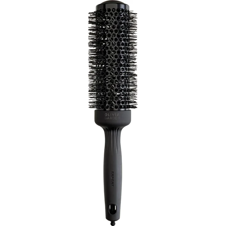 OLIVIA GARDEN Rundbürste EXPERT BLOWOUT SPEED Wavy Bristles Black Label, extralanger Bürstenkörper für 25 % schnelleres Trocknen