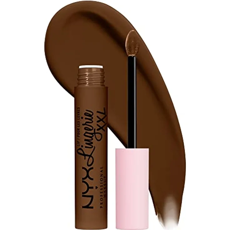 NYX Professional Makeup Lip Lingerie XXL, flüssiger Lippenstift in GOIN' DESNUNDA, langanhaltend und pflegend, 4 ml