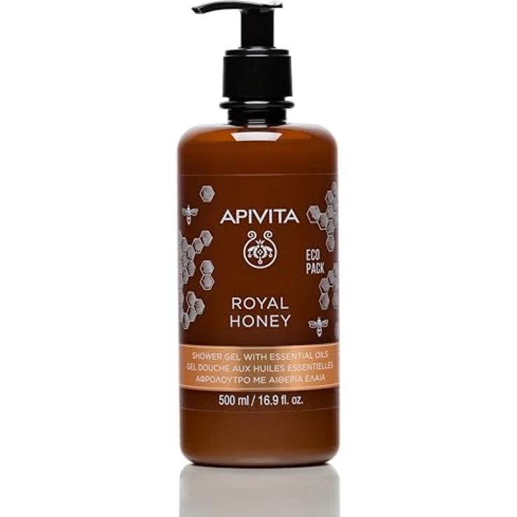 Apivita Royal Honey Duschgel Körperwaschgel 500 ml - Duschgel mit Honig, ätherischen Ölen & beruhigender Wirkung - Fördert Entspannung – Bild 1