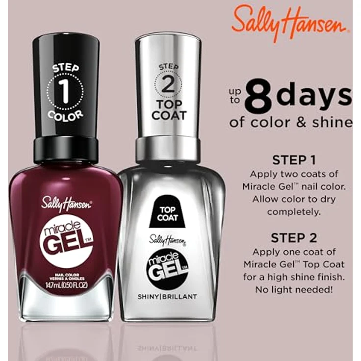 Sally Hansen SH Miracle Gel 480 Wine Stock 14,7 ml – Bild 5