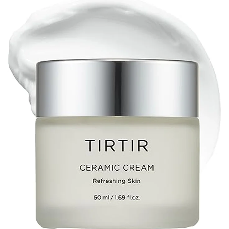 TIRTIR Ceramic Cream, erfrischende feuchtigkeitsspendende Gesichtscreme für trockene Haut, 50 ml, sorgt für intensive Feuchtigkeit und stärkt die Hautbarriere – Bild 1