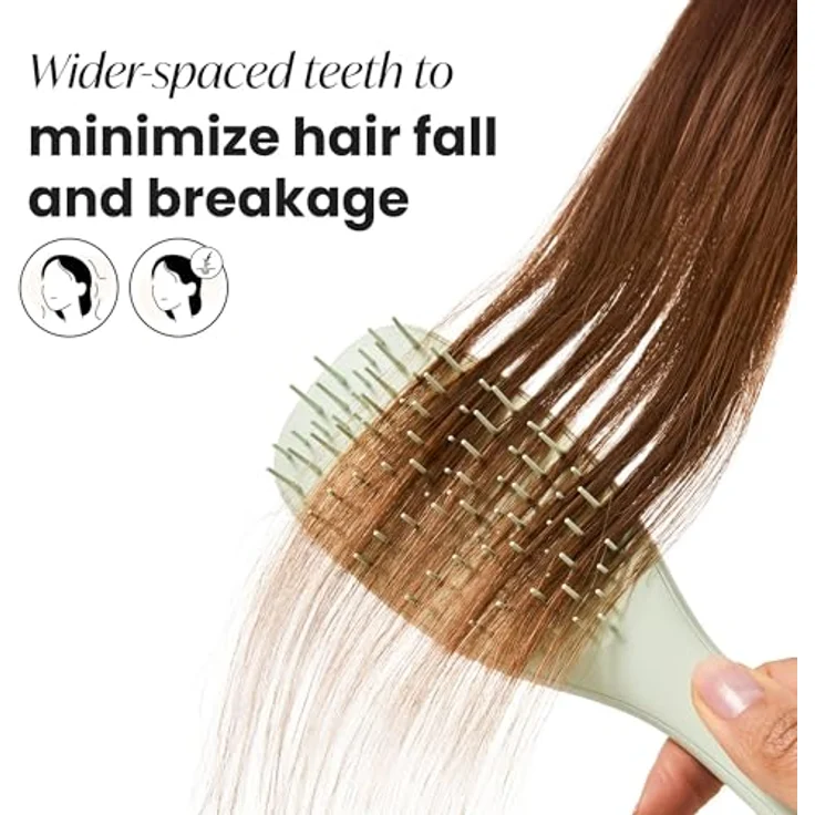 Tangle Teezer Ultimate Detangler Haarbürste, für Nasses & Trockenes Haar, Eukalyptus, sanftes Entwirren, weniger Haarausfall & Haarbruch – Bild 3