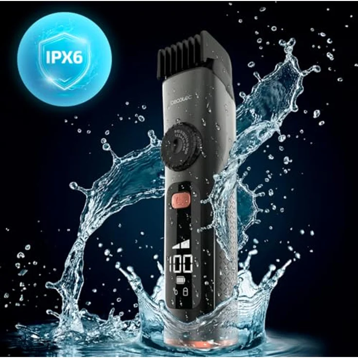 Cecotec Barttrimmer PrecisionCare Barber Elite, Edelstahlklingen, 120 Minuten Akkulaufzeit, wasserbeständig, mit zwei verstellbaren Kammaufsätzen – Bild 6