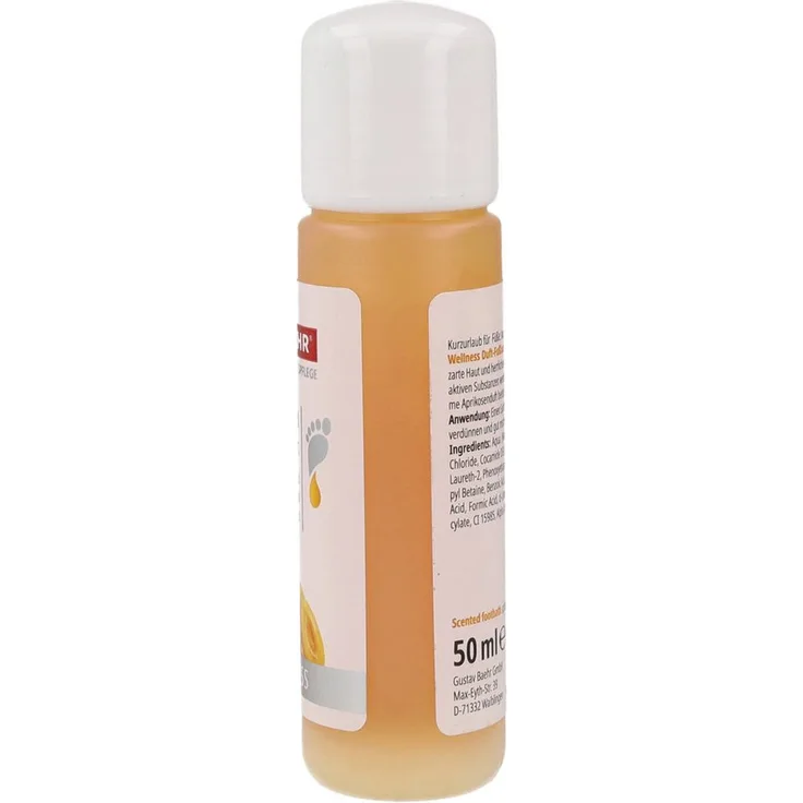 Pedibaehr Wellness Duft-Fußbad Soft Apricot, 50ml, reinigend & pflegend mit fruchtigem Aprikosen-Duft