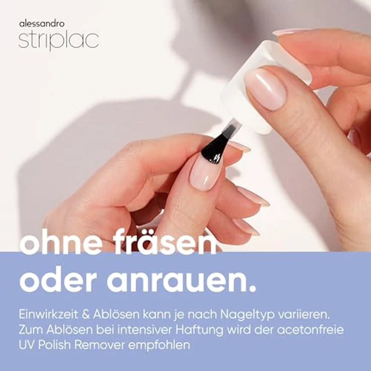alessandro Striplac Peel Off Remover, Acetonfreier Nagellackentferner mit schonender Abziehtechnologie, vegan, 6,5ml – Bild 5