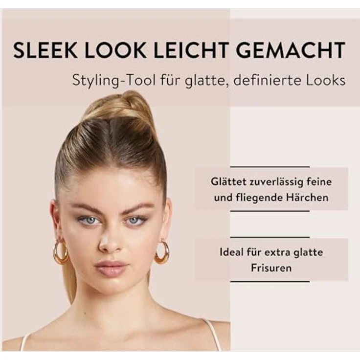PARSA Beauty Sleek Brush Breit, Haarbürste mit Mischborsten aus FSC-zertifiziertem Birkenholz für extra glatten Sleek-Look – Bild 3