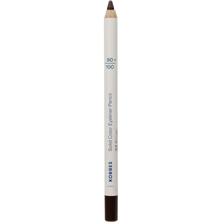 KORRES Solid Color Eyeliner Pencil Brown 02, cremige Textur mit Vulkan-Mineralien, langanhaltend & vegan, 1,2g