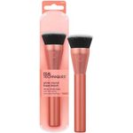 Real Techniques Glow Round Base Makeup Brush, For Liquid & Cream Makeup, Flat Top Foundation Brush For Buffing & Blending Up Coverage, Dense Synthetic Bristles, Vegan & Cruelty Free, 1 Count