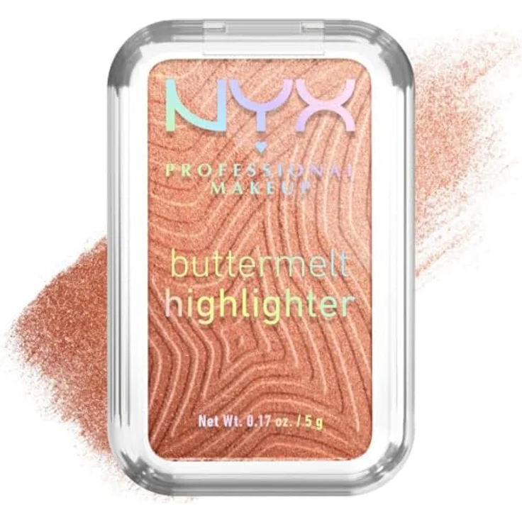 NYX Professional Makeup Buttermelt Highlighter, butterweiche Textur mit pflegender Sheabutter und Mangobutter, vegan, Farbe: Butta In Bronze, 5 g – Bild 4
