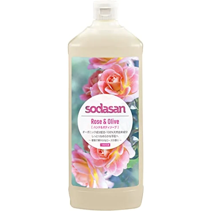 Sodasan Flüssigseife Rose & Olive Nachfüller (1 x 1000 ml) – Bild 1