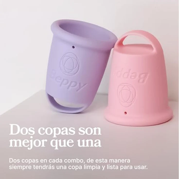 Beppy Menstruationstasse, Cups «COTTON CANDY» Pink/Lila, Set mit 2 Tassen und Aufbewahrungstasche – Bild 2