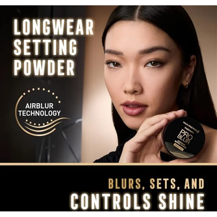 Max Factor Facefinity Pro Blur Fixierpuder, Translucent Farbton 001, für Glanzkontrolle und mattes Finish, leichtes Gesichtspuder, 10,5 g – Bild 2