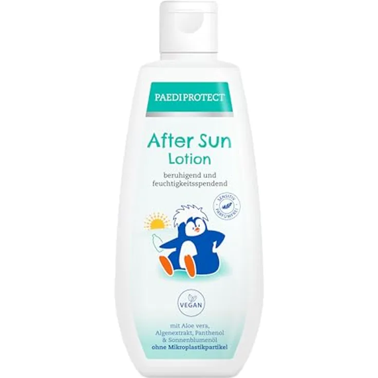 PaediProtect After Sun Lotion (200 ml), Natürlich vegan, parfümfrei, ohne Mikroplastik