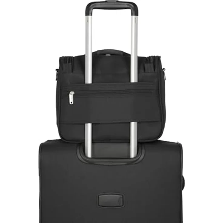 Travelite Handgepäck Kulturtasche mit Aufsteckfunktion, Gepäck Serie ORLANDO: Klassisches Weichgepäck Beautycase im zeitlosen Design, 098492-01, 19 Liter, 0,9 kg, schwarz – Bild 5