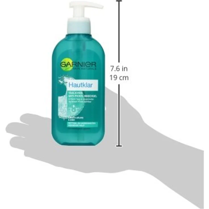 Garnier Hautklar Tägliches Anti Pickel Waschgel mitesserentferner mit Zink Und Salicylsäure gesichtsreinigung 200 ml, für Damen und Herren – Bild 4