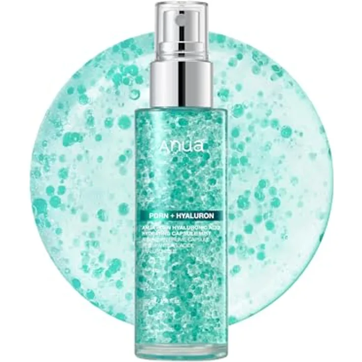 Anua PDRN Hyaluronic Acid Hydrating Capsule Mist 100ml – feuchtigkeitsspendendes Gesichtsspray mit Glow-Finish, PDRN, Hyaluronsäure & Kollagen