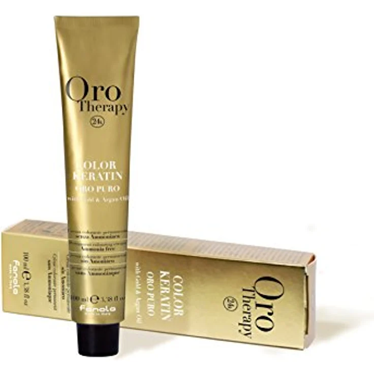 Fanola Oro Puro Therapy Color Keratin Haarfarbe 5.2 Hellbraun Violett 100 ml – Bild 2