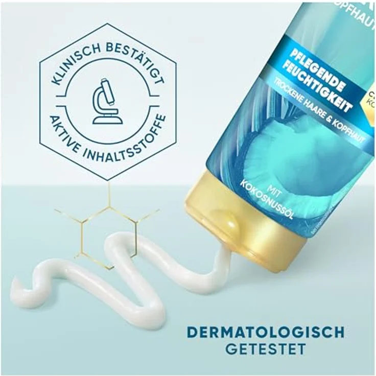 Head & Shoulders DermaXPro Pflegende Feuchtigkeit Leichte Spülung 220ml mit Kokosöl & Ceramide-Komplex für Trockene Kopfhaut; Hilft, die Hautbarriere zu Stärken für Schuppenfreies, Gepflegtes Haar, Conditioner – Bild 5
