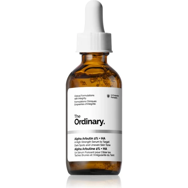 The Ordinary Alpha Arbutin 2% + HA, aufhellendes Gesichtsserum mit Hyaluronsäure, 60 ml, vegan