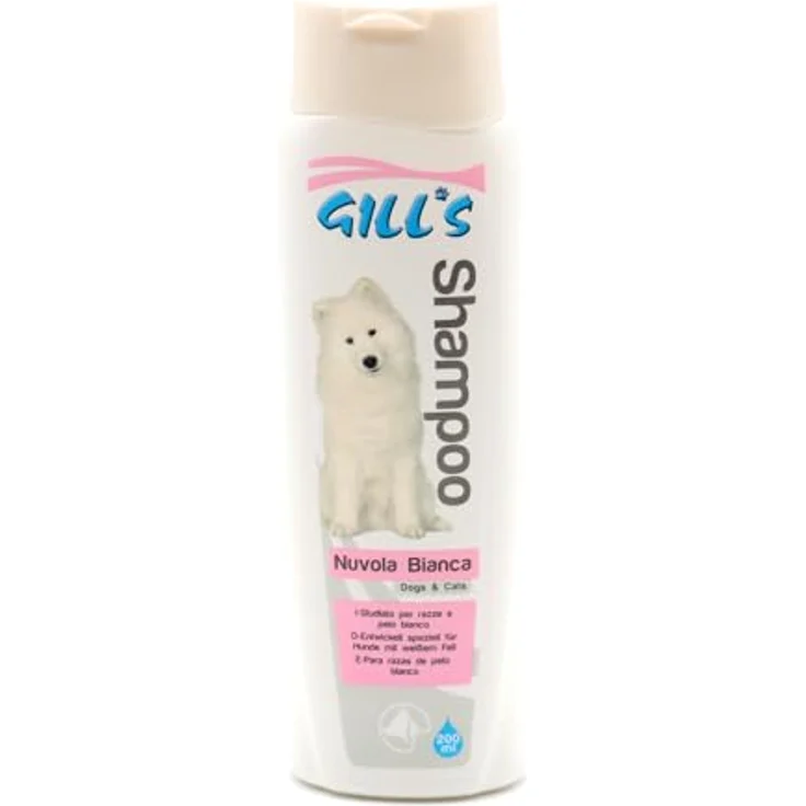 Croci Gill's Professionelles Haustiershampoo für Weiße Haare, 200 ml – Hervorragende Reinigung, Frischer Duft, Seidig-glänzendes Fell – Bild 1