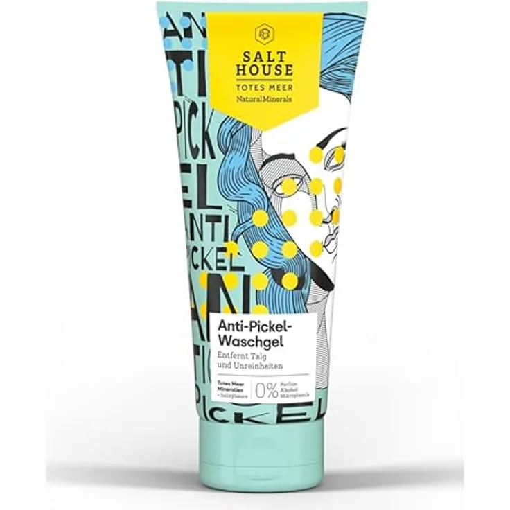 Salthouse Natural Minerals Anti-Pickel-Waschgel, reinigt mild und porentief, reizlindernd, mit Salizylsäure, 200ml