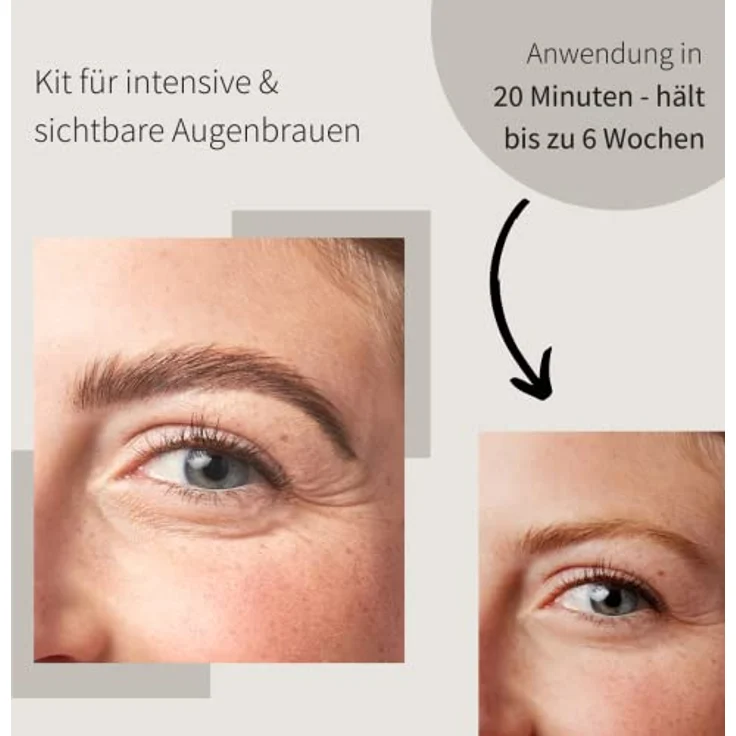 Fleeky Fleeky Brow Tint Kit, Augenbrauenfarbe in Braun für intensiven Look, wasser- und wischfest, vegan, 15ml Tint, 10ml Gel Oxidant – Bild 4
