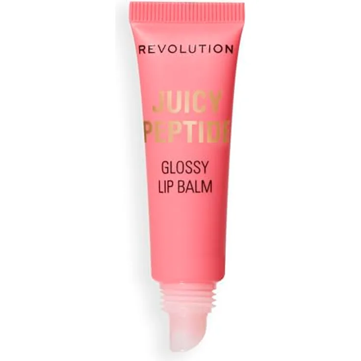 Revolution Juicy Peptide Lip Balm, Pflegender Lippenbalsam mit Peptiden, Squalan & Vitamin E, Vegan & Tierversuchsfrei, 8ml, Shimmer Mai Tai Pink