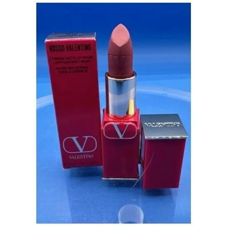 Valentino Rosso Striking Matte Lip Color Lippenstift + Lipgloss, 111A Undressed Velvet, 3.4g, samtmatte Finish, hochpigmentierte Formel