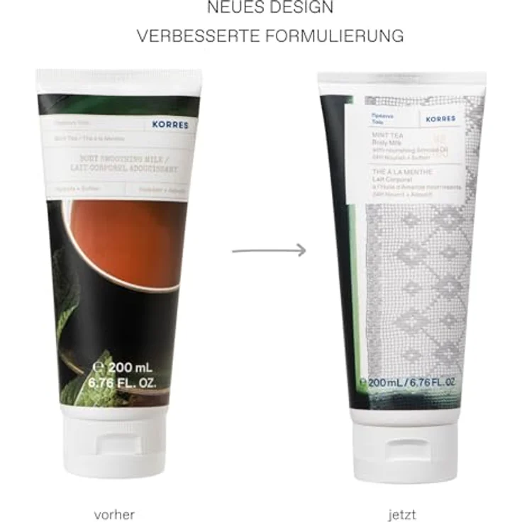 KORRES MINT TEA Tea Bodymilk mit Mandelöl, 24h Pflege & geschmeidige Haut, vegan, silikon- und parabenfrei, 200 ml – Bild 2