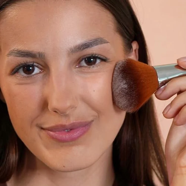 JUNGLÜCK Transparent Puder Gesicht, Vegan, Lose mattierend und langanhaltend, Farbton Rose – Bild 3