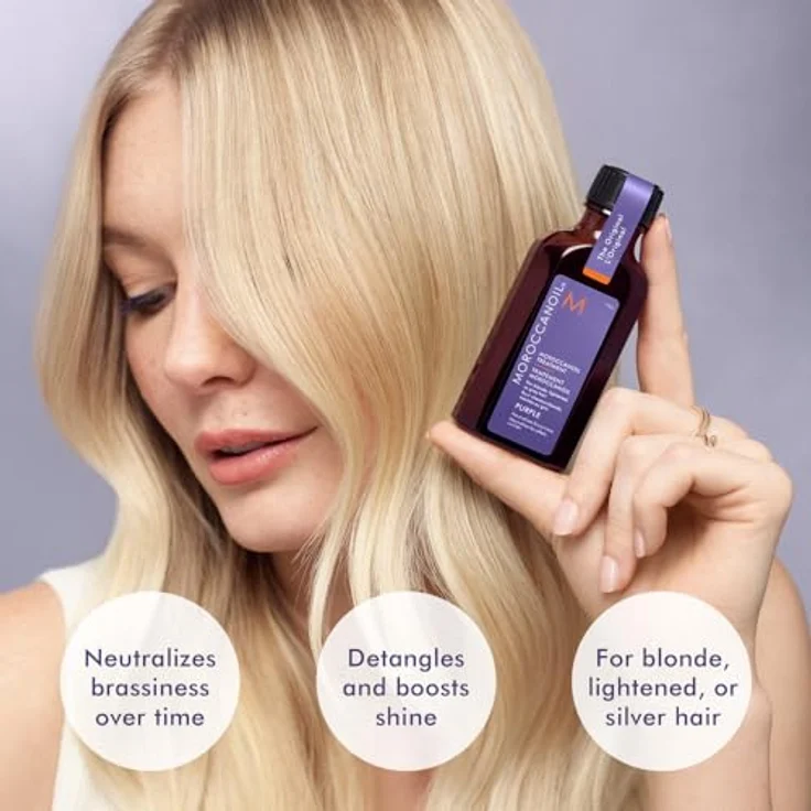 Moroccanoil Lila Behandlung Haaröl für blondes Haar, 50 ml - Kühlend, bequem und langlebig – Bild 3