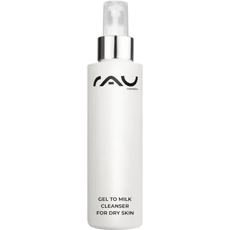 RAU Cosmetics Gel to Milk Cleanser for Dry Skin, Gesichtsreiniger mit pflegenden Inhaltsstoffen, 100 ml