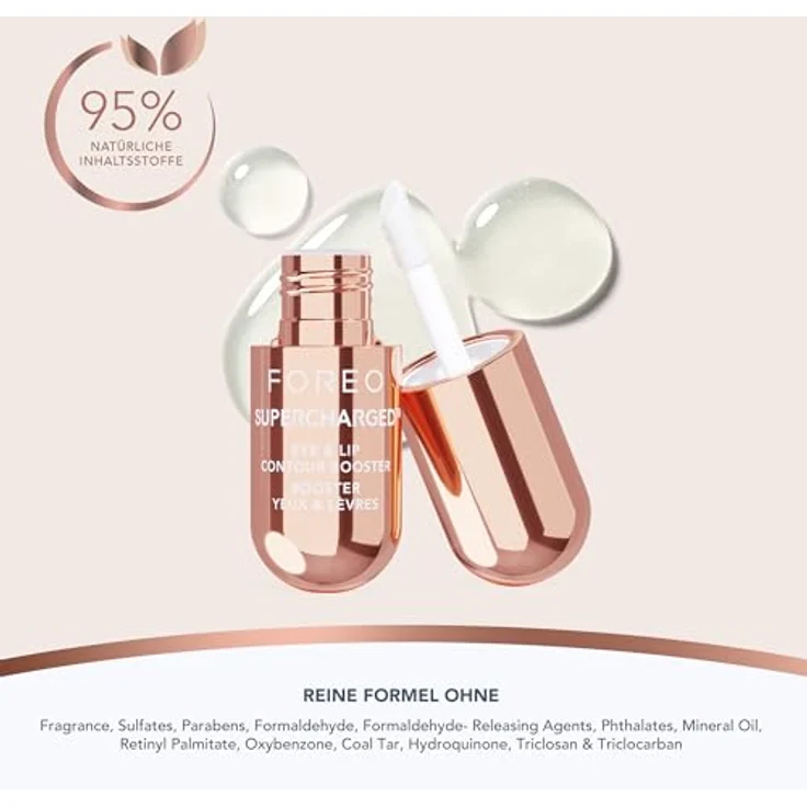 FOREO SUPERCHARGED Augen- und Lippenkontur Booster Serum - Leitfähige Augencreme - Niacinamid Serum - Anti Aging - Lip Plumping & gegen Augenringe - Praktische Größe - 3 x 3,5 ml Kapsel – Bild 3