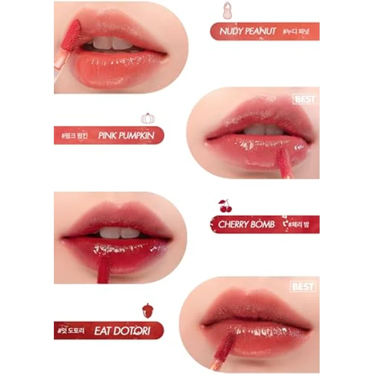 rom&nd Juicy Lasting Lipgloss Farbton 13 Eat Dotori, hochpigmentiert, 5,5 g, langanhaltend und feuchtigkeitsspendend – Bild 4